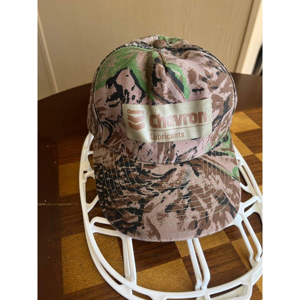 Vintage Chevron Lubricants Camo Trucker Hat Mohrs Snapback Baseball‎ Cap